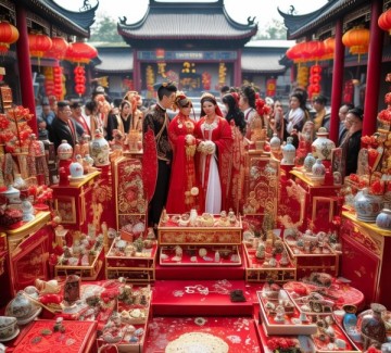 传统婚礼揭秘，彩礼展示仪式感满满