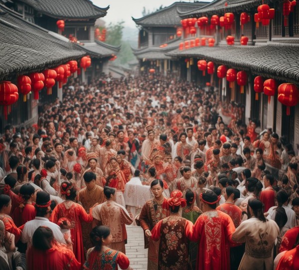 崔家镇古韵婚礼，一幅活色生香的民俗画卷,崔家镇古韵婚礼，一幅活色生香的民俗画卷,婚姻,甜蜜,婚礼习俗,第1张