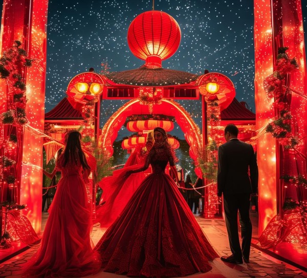 红婚庆，经典传承与创新演绎，引领浪漫婚典新风尚,红婚庆，经典传承与创新演绎，引领浪漫婚典新风尚,婚礼策划,浪漫,象征,第1张