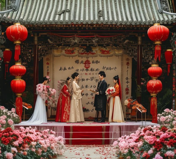 婚礼习俗大观园，揭秘婚礼上的独特风情,婚礼习俗大观园，揭秘婚礼上的独特风情,浪漫,象征,婚礼习俗,第1张
